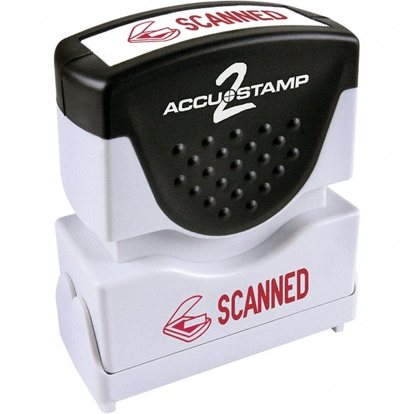 Pre-inked Stock Stamps, Message: Scanned, Scanned, Scanned  MPN:035605