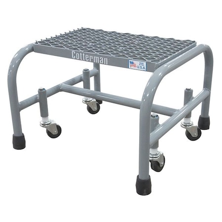 Rolling Platform, 1 Steps, 10 in Overall Height, Steel, Gray MPN:1001N1818A2E10B3C1P1