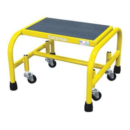 Rolling Platform, 1 Steps, 12 in Overall Height, Steel, Yellow MPN:1001N1818A5E10B3C2P1