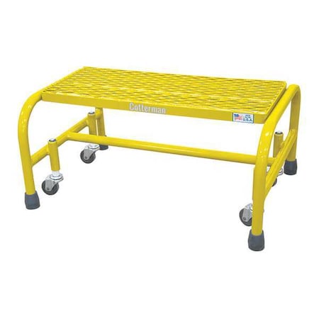 Rolling Platform, 1 Steps, 12 in Overall Height, Steel, Yellow MPN:1001N2626A3E10B3C2P1