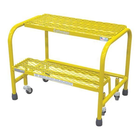 Rolling Step, 2 Steps, 20 in Overall Height, Steel, Yellow MPN:1002N2626A1E10B3C2P1