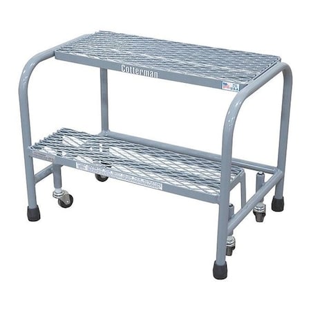 Rolling Platform, 2 Steps, 20 in Overall Height, Steel, Gray MPN:1002N2626A2E10B3C1P1