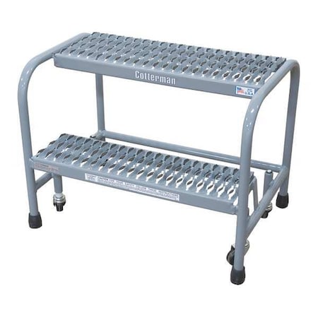 Rolling Step, 2 Steps, 20 in Overall Height, Steel, Gray MPN:1002N2626A3E30B3C1P6