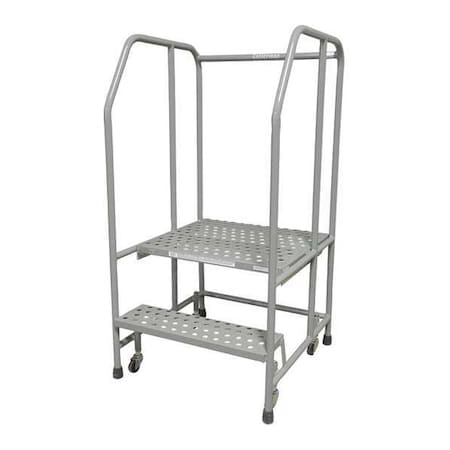 50 in H Steel Rolling Ladder, 2 Steps, 450 lb Load Capacity MPN:1002R2626A3E30B3C1P6