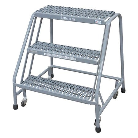 Rolling Platform, 3 Steps, 30 in Overall Height, Steel, Gray MPN:1003N2630A2E10B3C1P6