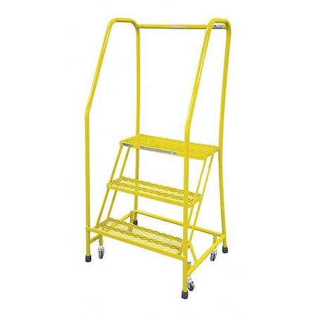 60 in H Steel Rolling Ladder, 3 Steps, 450 lb Load Capacity MPN:1003R1820A1E10B3C2P6