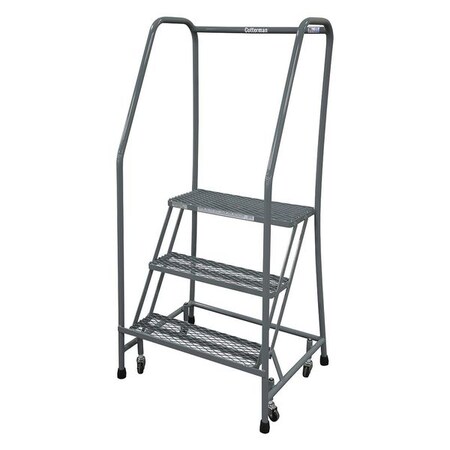 60 in H Stainless Steel Rolling Ladder, 3 Steps, 450 lb Load Capacity MPN:1003R1820A1E10B3SSP3