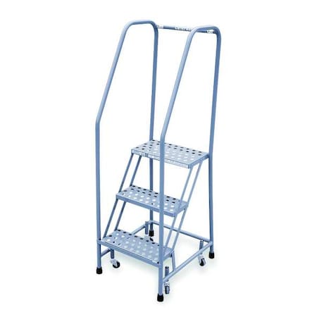60 in H Steel Rolling Ladder, 3 Steps, 450 lb Load Capacity MPN:1003R1820A2E10B3C1P6