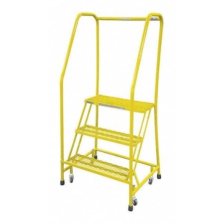 60 in H Steel Rolling Ladder, 3 Steps, 450 lb Load Capacity MPN:1003R1820A3E10B3C2P6