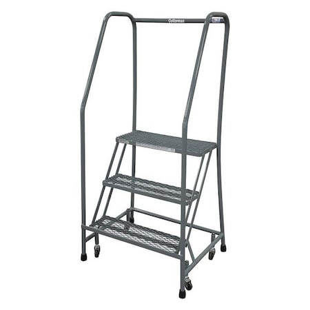 60 in H Steel Rolling Ladder, 3 Steps, 450 lb Load Capacity MPN:1003R2630A2E10B3C1P6
