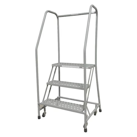 60 in H Steel Rolling Ladder, 3 Steps, 450 lb Load Capacity MPN:1003R2630A6E10B3C1P6