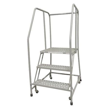 60 in H Steel Rolling Ladder, 3 Steps, 450 lb Load Capacity MPN:1003R2630A6E20B3C1P6