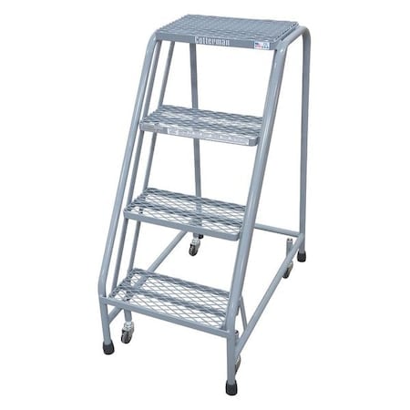 40 in H Steel Rolling Ladder, 4 Steps, 450 lb Load Capacity MPN:1004N1820A6E10B3C1P6