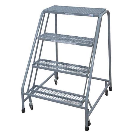 3.3 ft H Steel Rolling Ladder, 4 Steps, 450 lb Load Capacity MPN:1004N2630A1E10B3C1P6