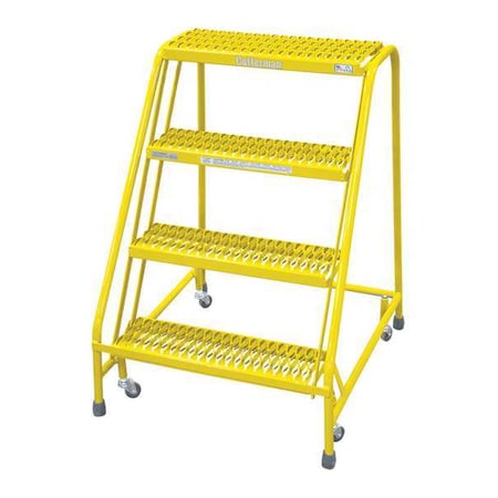 40 in H Steel Rolling Ladder, 4 Steps, 450 lb Load Capacity MPN:1004N2630A3E10B3C2P6