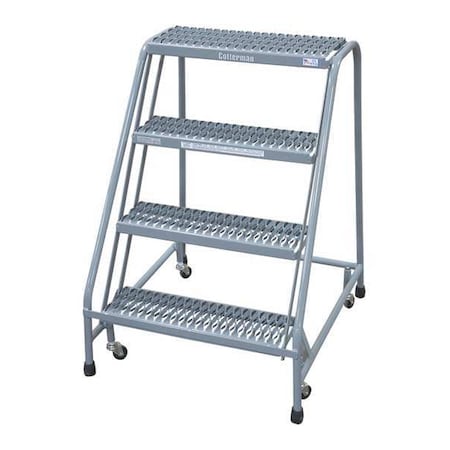 40 in H Steel Rolling Ladder, 4 Steps, 450 lb Load Capacity MPN:1004N3232A3E20B4C1P6