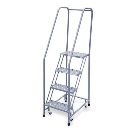 70 in H Steel Rolling Ladder, 4 Steps, 450 lb Load Capacity MPN:1004R1820A6E10B3C1P6