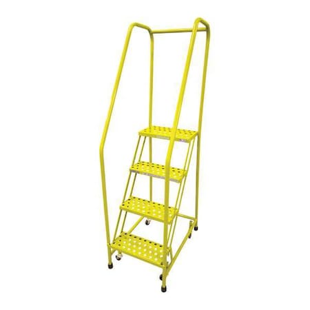 70 in H Steel Rolling Ladder, 4 Steps, 450 lb Load Capacity MPN:1004R1820A6E10B3C2P6