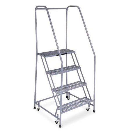 70 in H Steel Rolling Ladder, 4 Steps, 450 lb Load Capacity MPN:1004R2630A1E10B3C1P6