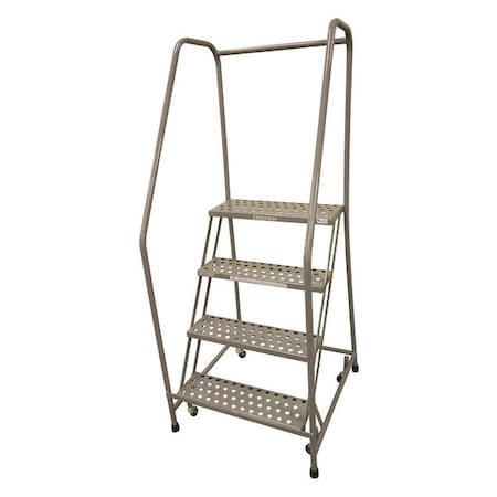 70 in H Stainless Steel Rolling Ladder, 4 Steps, 450 lb Load Capacity MPN:1004R2630A1E10B3SSP3