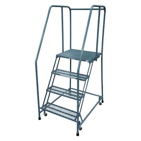 70 in H Steel Rolling Ladder, 4 Steps, 450 lb Load Capacity MPN:1004R2630A1E30B3C1P6