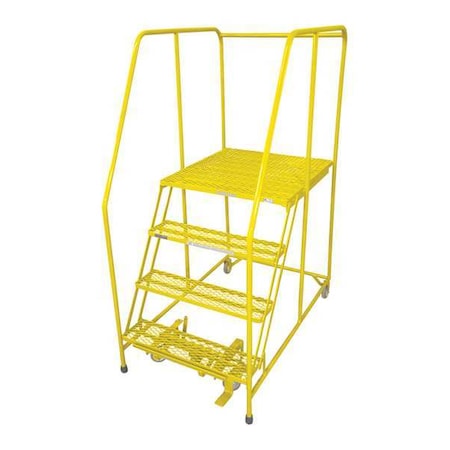 70 in H Steel Rolling Ladder, 4 Steps, 450 lb Load Capacity MPN:1004R2630A1E30B3C2P6