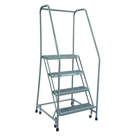 70 in H Stainless Steel Rolling Ladder, 4 Steps, 450 lb Load Capacity MPN:1004R2630A3E10B3SSP3