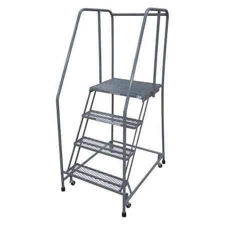 70 in H Steel Rolling Ladder, 4 Steps, 450 lb Load Capacity MPN:1004R2630A3E20B3C1P6
