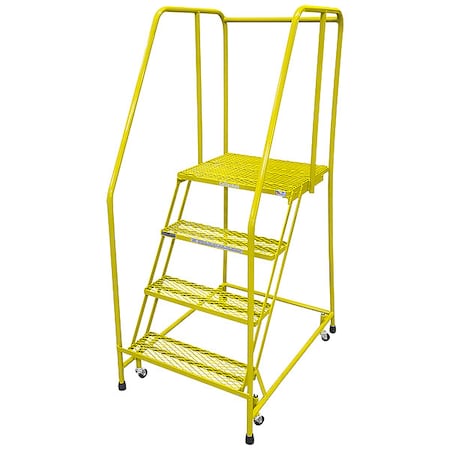 70 in H Steel Rolling Ladder, 4 Steps, 450 lb Load Capacity MPN:1004R2630A3E30B3C2P6