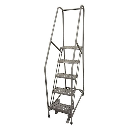 80 in H Stainless Steel Rolling Ladder, 5 Steps, 450 lb Load Capacity MPN:1005R1820A1E10B4SSP3