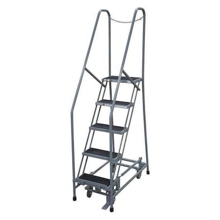 80 in H Steel Rolling Ladder, 5 Steps, 450 lb Load Capacity MPN:1005R1820A2E10B4D3C1P6