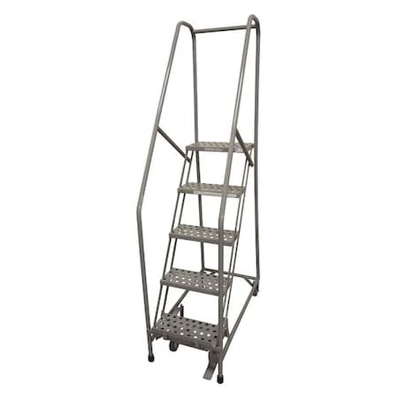 80 in H Stainless Steel Rolling Ladder, 5 Steps, 450 lb Load Capacity MPN:1005R1820A3E10B4SSP3