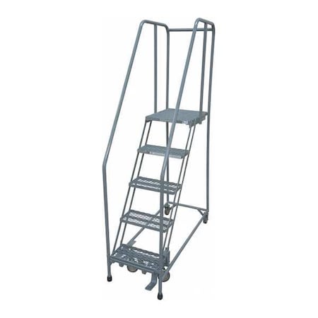 80 in H Steel Rolling Ladder, 5 Steps, 450 lb Load Capacity MPN:1005R2630A1E30B4AC1P6
