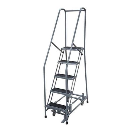 80 in H Steel Rolling Ladder, 5 Steps, 450 lb Load Capacity MPN:1005R2630A2E10B4AC1P6
