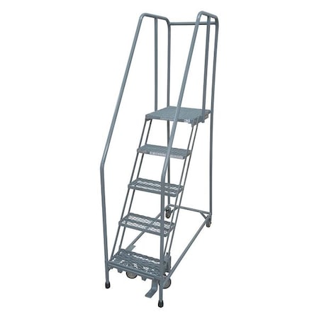 80 in H Steel Rolling Ladder, 5 Steps, 450 lb Load Capacity MPN:1005R2630A2E30B4C1P6