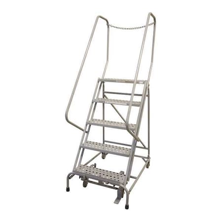 80 in H Steel Rolling Ladder, 5 Steps, 450 lb Load Capacity MPN:1005R2630A3E30B4D3C1P6