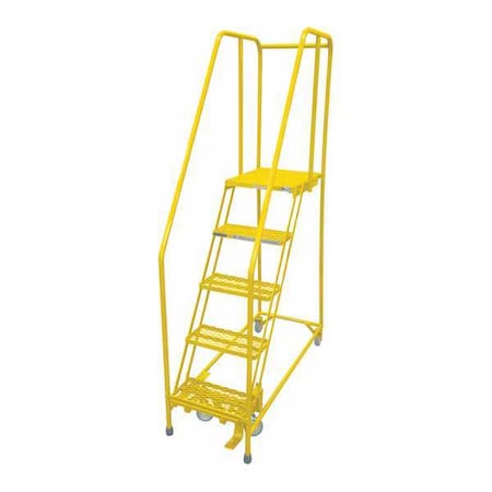 80 in H Steel Rolling Ladder, 5 Steps, 450 lb Load Capacity MPN:1005R2630A6E20B4C2P6