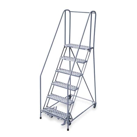 90 in H Steel Rolling Ladder, 6 Steps, 450 lb Load Capacity MPN:1006R2630A2E10B4C1P6