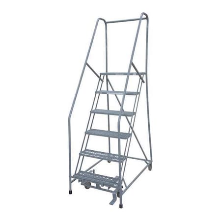 90 in H Steel Rolling Ladder, 6 Steps, 450 lb Load Capacity MPN:1006R2630A3E10B4AC1P6