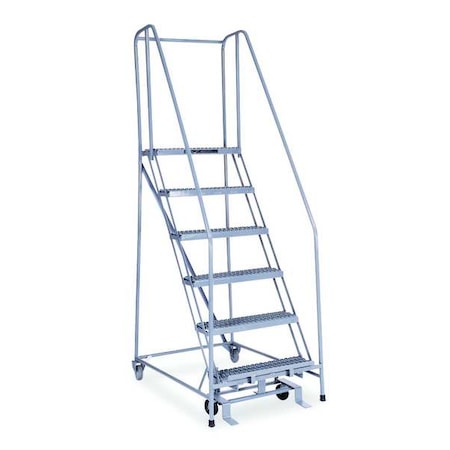 90 in H Steel Rolling Ladder, 6 Steps, 450 lb Load Capacity MPN:1006R2630A3E10B4C1P6