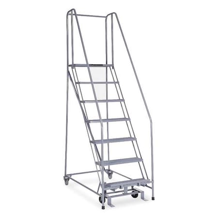 100 in H Stainless Steel Rolling Ladder, 7 Steps, 450 lb Load Capacity MPN:1007R2630A1E10B4 SS P6 P8