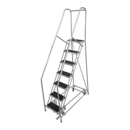 100 in H Steel Rolling Ladder, 7 Steps, 450 lb Load Capacity MPN:1007R2630A6E10B4AC1P6