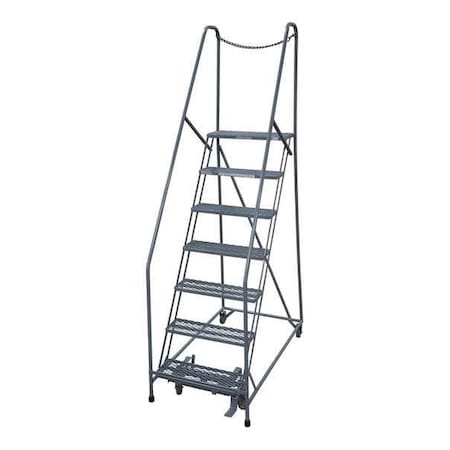 100 in H Steel Rolling Ladder, 7 Steps, 450 lb Load Capacity MPN:1007R2630A6E30B4D3C1P6
