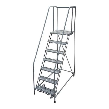 100 in H Steel Rolling Ladder, 7 Steps, 450 lb Load Capacity MPN:1007R3232A1E20B4C1P6