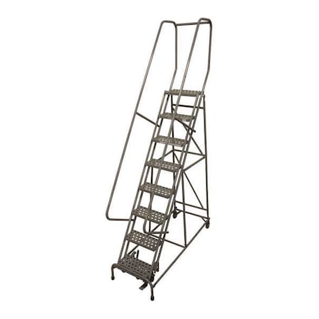 110 in H Steel Rolling Ladder, 8 Steps, 450 lb Load Capacity MPN:1008R1824A6E10B4AC1P6