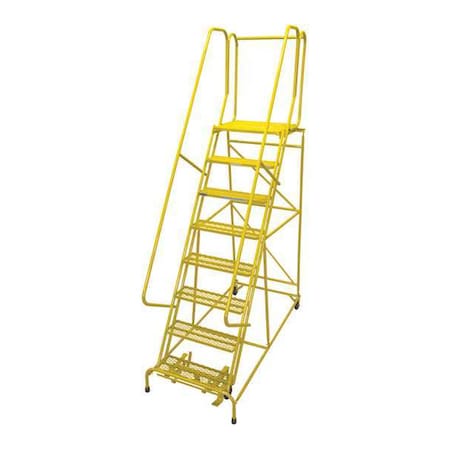 110 in H Steel Rolling Ladder, 8 Steps, 450 lb Load Capacity MPN:1008R2632A2E20B4C2P6