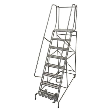 110 in H Steel Rolling Ladder, 8 Steps, 450 lb Load Capacity MPN:1008R2632A2E30B4C1P6