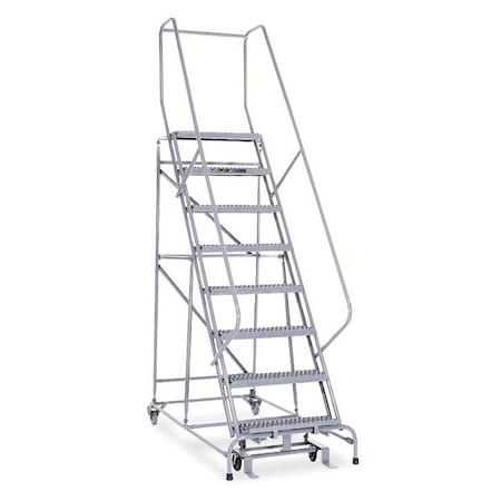 110 in H Steel Rolling Ladder, 8 Steps, 450 lb Load Capacity MPN:1008R2632A3E10B4C1P6