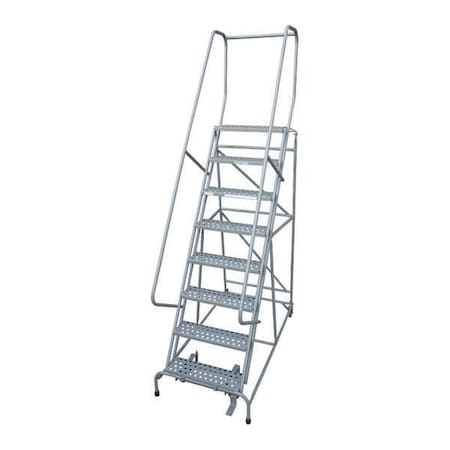 110 in H Steel Rolling Ladder, 8 Steps, 450 lb Load Capacity MPN:1008R2632A6E10B4AC1P6