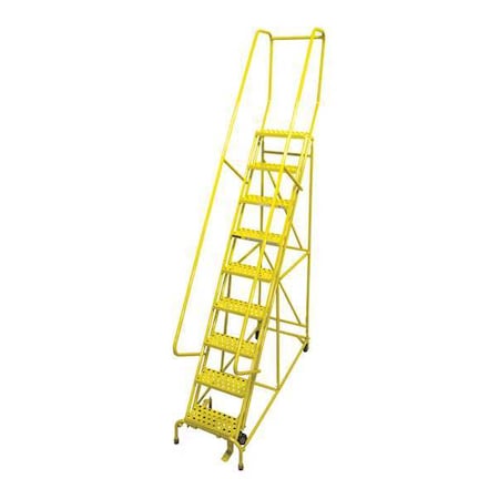 120 in H Steel Rolling Ladder, 9 Steps, 450 lb Load Capacity MPN:1009R1824A3E10B4C2P6